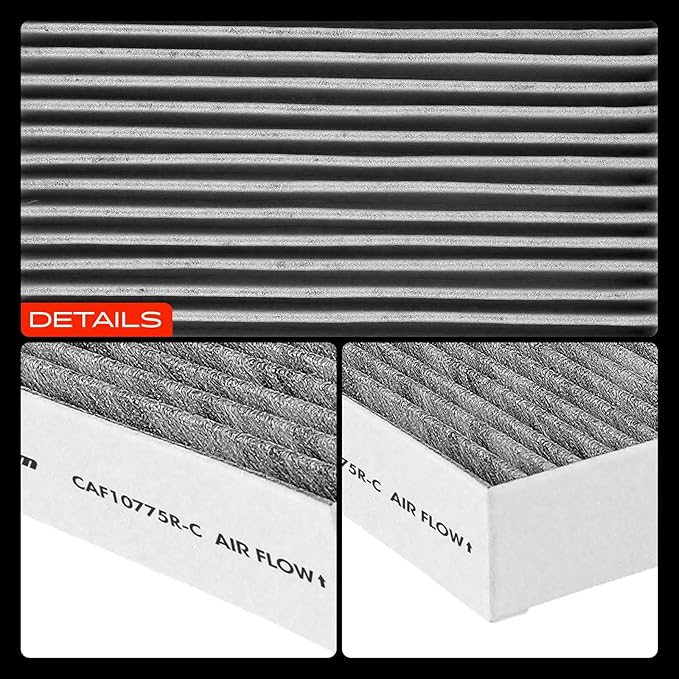 A-Premium Cabin Air Filter with Activated Carbon Compatible with Buick, Cadillac, Chevy & Saab - Malibu, Cruze, Sonic, Trax, Volt, Spark, Orlando, LaCrosse, Encore, Cascada, Regal, Allure, 9-4X, 9-5