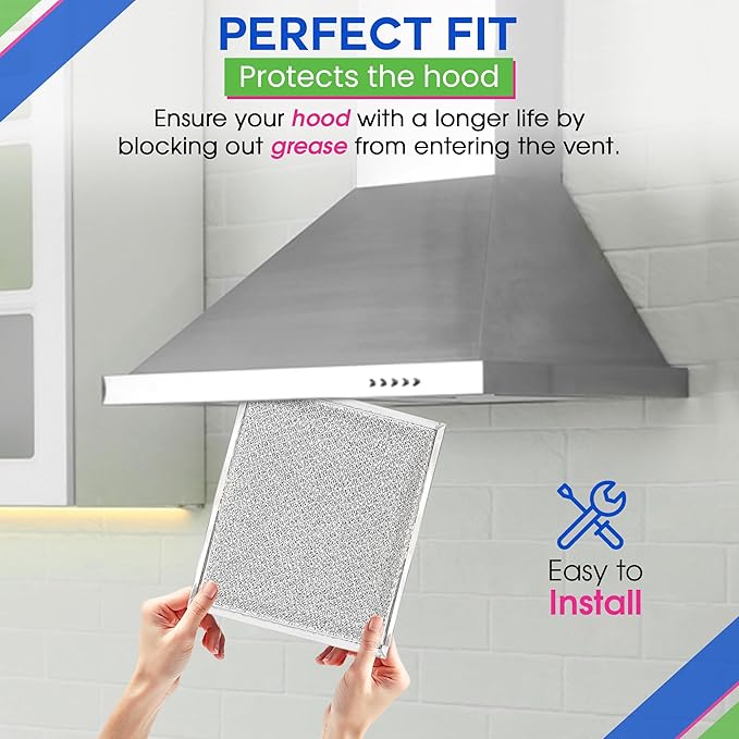 Bagean Stove Hood Vent Filter 10.5" x 8.75" 97006931 Compatible with Broan Range Hood Filter Replacement BP29 - Fit's Nutone Kitchen Exhaust Fan Filters - Blocks Grease & Filters Oven Air (2-Pack)
