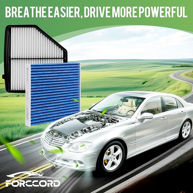 Cabin & Engine Air Filter Combo Fit for Honda HR-V HRV 2016-2022 (1.8L Gas) Activated Carbon Cabin Filter Replace#CF11182 CA12052 Air Filter Car Accessories