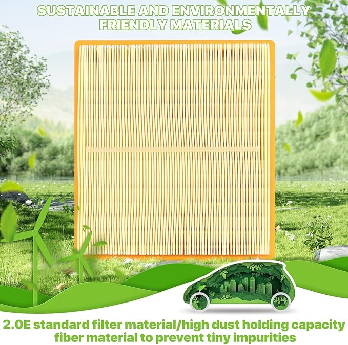 WISAMIC Engine Air Filter CA10755 Replace for Some Lexus, Toyota, Jeep （Non-Diesel）, Dodge and Camry models, Provides Up to 12 Months or 12,000 Miles Filter Protection