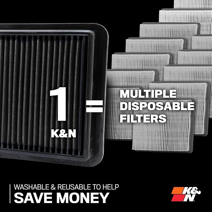 K&N Performance Diesel Dryflow Lifetime Engine Air Filter: Increase Power: Premium, Washable: Compatible with 2020-2025 Chervolet/GMC: Silverado 2500 & 3500, Sierra 2500 & 3500, 33-5098HBK