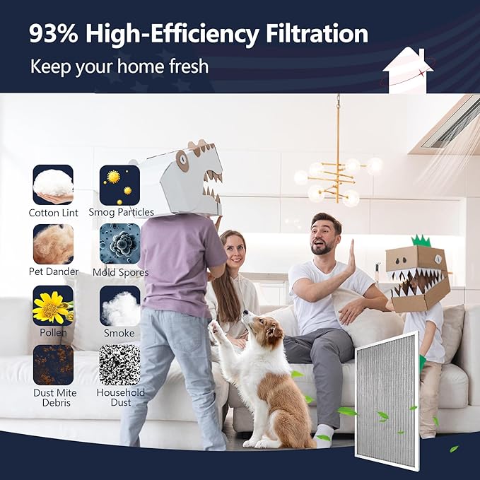 14x18x1 Lifetime Electrostatic Air Filter, MERV 8 Washable Aluminum AC/HVAC Furnace Filter, Reusable Permanent Air Filter,Easy to Clean, Healthier Home/Office(Actual Size:13.75x17.75x0.86)