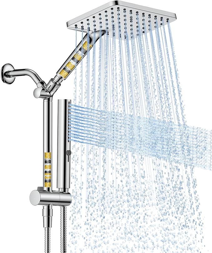 Shower Filter Replacement - 2-Pack Multi-Stage Cartridge for Hard Water, Removes Chlorine and Harmful Substances