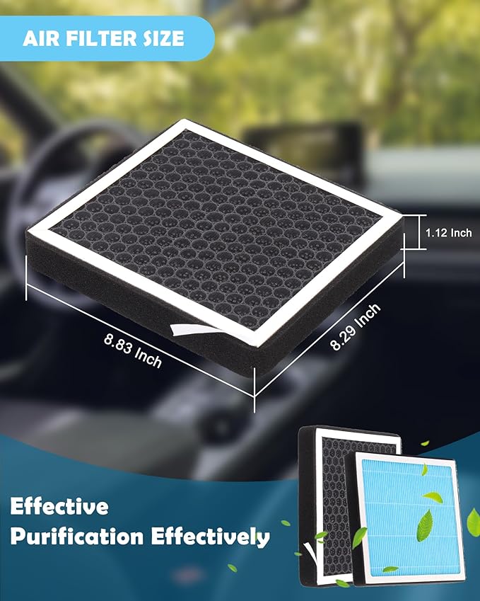 CF12820 Cabin HEPA Air Filter With Activated Carbon For 2021-2025 Hyundai Elantra Ioniq 5 Ioniq 6 Kona Santa Cruz Sonata Tucso Kia EV6 K4 K5 Niro Sorento Genesis GV60 Replace# 97133-AO000