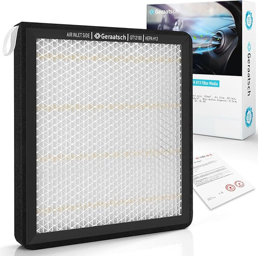 HEPA Cabin Air Filter with Activated Carbon Bean, Tested 99.95% Filtration, Zero deformation, CF12160 for Hyundai Kona/Tucson/Veloster/Venue; Kia Seltos/Soul/Sportage/Soul EV