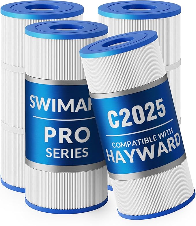 Pro Series Pool Filter Cartridge, 3oz Trilobal Fabric, Replacement for Hayward CX480XRE PA56SV Unicel C-7458 Filbur FC-1223, Compatible with SwimClear C2025 C2000, 224 Sq. Ft. 4-PK