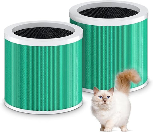 CHIVALZ Genuine HY1800 Air Purifier Replacement Filter, 3-in-1 Filtration, High-Efficiency Activated Carbon, True HEPA Filter (2 Pack)