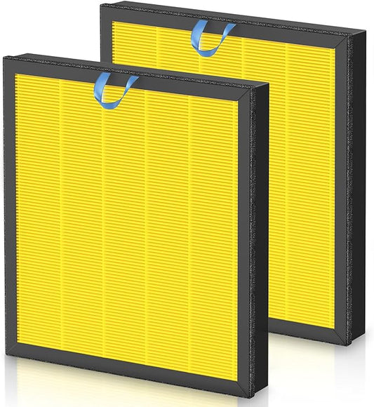 Vital 100S Replacement Filter for LEVOIT Vital 100S-P Air Purifier for Pet Care, High-Efficiency Activated Carbon for Smoke, Odor, Pollen, Vital 100S-RF-PA, LRF-V102-YUS, Yellow