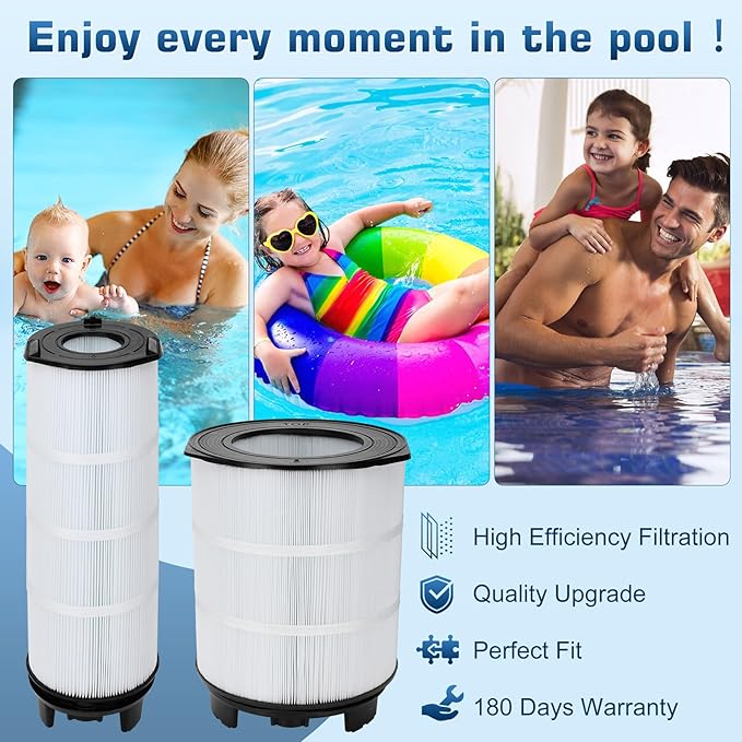 S7M120 Pool Filter Cartridges, 170145 Pool Filter Replacement for sta-rite System 3 25021-0200S & 25022-0201S Pool Filter Cartridge Module, Compatible with sta rite System 3 S7M120 Filter, 300 Sq.Ft