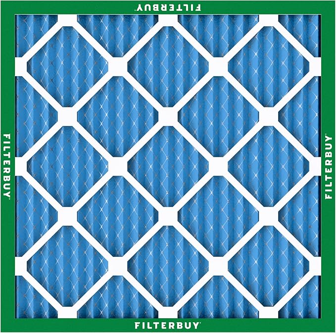 Filterbuy 16x16x1 Air Filter MERV 13 Optimal Smoke & Allergy Defense (5-Pack), Electrostatic Pleated HVAC AC Furnace Filters Replacement, Made in USA (Actual Size: 15.75 x 15.75 x 0.75)