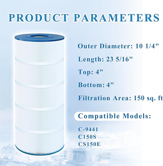 Pool Filter Compatible with C150S, CS150E, C-9441, SwimClear CX150XRE, PA150S, 1 Pack