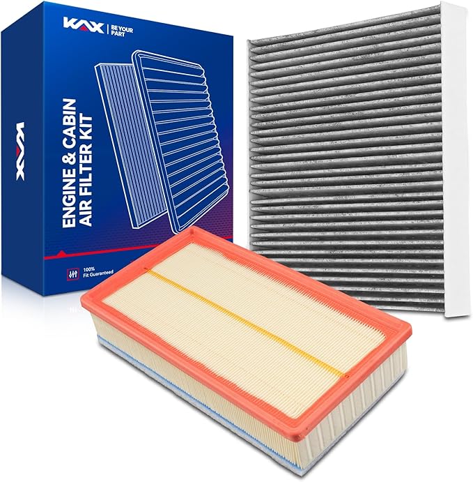 KAX Engine & Cabin Air Filter Kit, Replacement for Volkswagen Atlas 2018-2025, Atlas Cross Sport 2020-2025, Replace# CA12293 CF11643