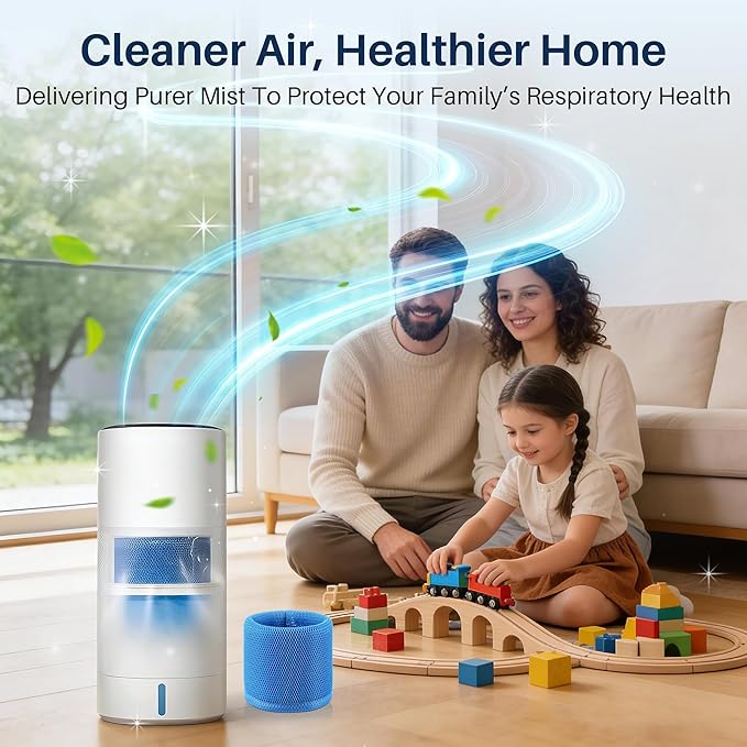 774S Humidifier Wick Filter Compatible with DREO Evaporative Humidifier for Bedroom, Cleanable Filters for Hard Water, 3D Multi-Layer Mesh Design, Improve Humidification Efficiency(2 Pack)