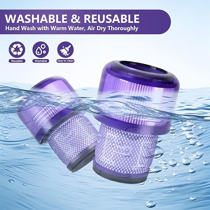 OTTWL 3 Packs Vacuum Filters Replacement Parts Compatible with Dyson V11 Torque Drive V11 Animal V11 Complete V11 Extra V15 Detect V15s Detect Submarine Vacuums, Compare to Part 970013-02