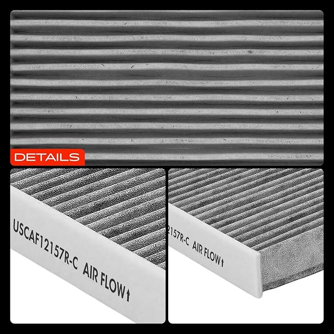 A-Premium Cabin Air Filter with Activated Carbon Compatible with Lexus, Toyota, Mazda Models - Avalon, Camry, Corolla, Highlander, Prius, RAV4, Sienna, Venza, ES300h, NX250, RX350