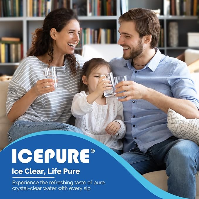 ICEPURE ADQ36006101 Refrigerator Water Filter Replacement for LG LT700P, KENMORE 9690, 46-9690, ADQ36006102, 469690, LFXC24726S, RWF1200A, 4 Combo