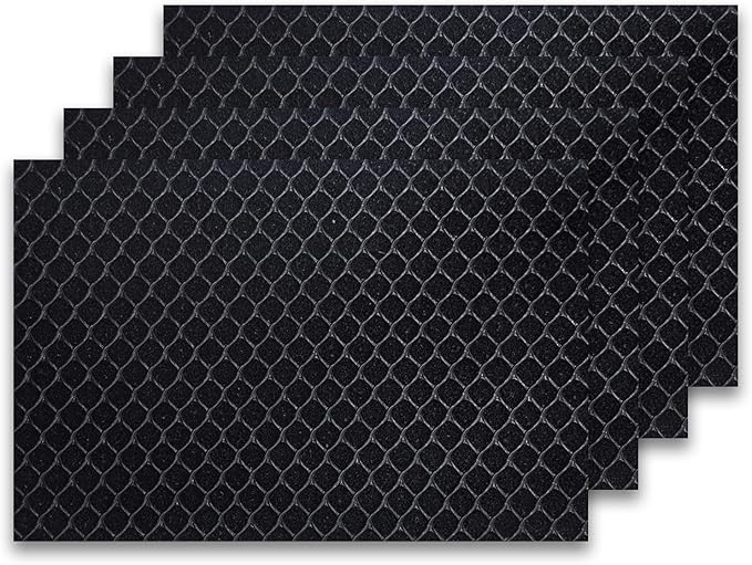 Activated Carbon Filter 4-Pack Compatible with Windmill Air Conditioner, 6.3” x 4.3” x 3/16” (Smaller Version) - Odor & Smoke Absorption