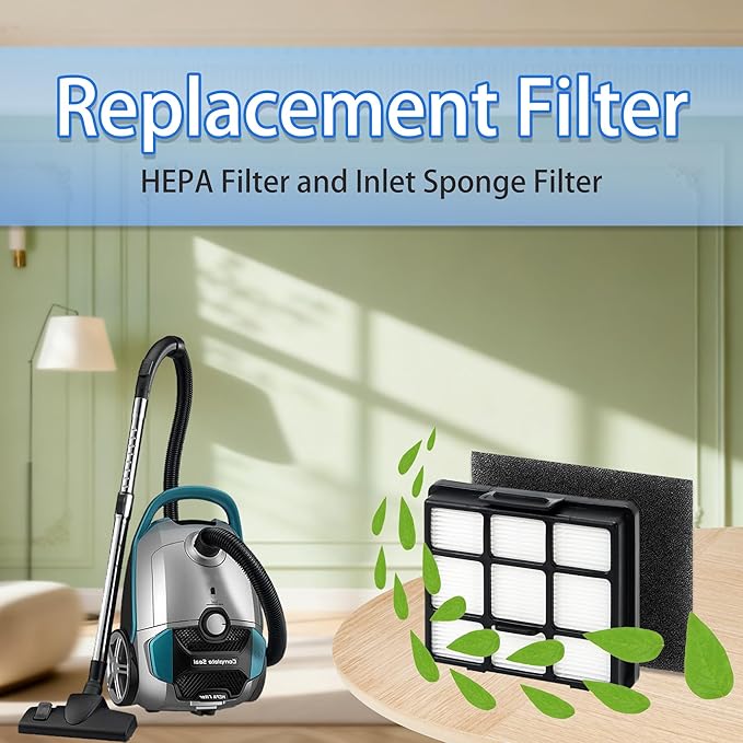 NEN170 Replacement Parts Only for Eureka NEN170 Bagged Canister Vacuum Cleaner Accessories | Include 3 HEPA Filters and 3 Inlet Sponge Filters