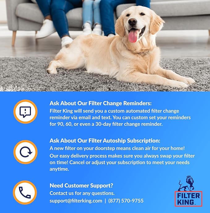 Filter King 4.5x30.5x1 Air Filter (MERV 8) (4-Pack) Dust & Allergy Control AC Furnace Filters, MADE IN USA, HVAC, Pleated, Electrostatic (Actual Size: 4.5 x 30.5 x .75)