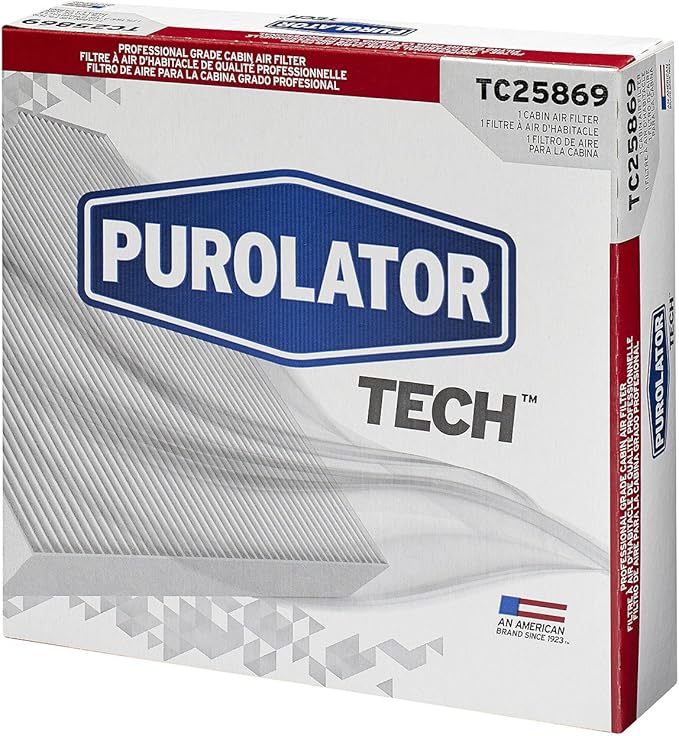 Purolator TC25869 PurolatorTECH Cabin Air Filter Compatible With 2011-2019 Ram 1500, 2009-2020 Dodge Journey, 2008-2014 Avenger, 2007-2017 Jeep Patriot, Compass and 2011-2014 Chrysler 200