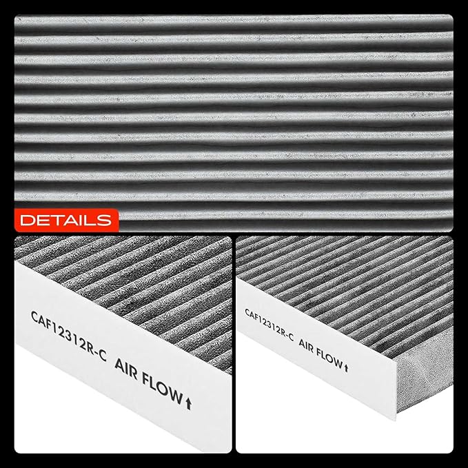 A-Premium Cabin Air Filter with Activated Carbon Compatible with Nissan Versa 2020-2023 1.6L, Kicks 2018-2023 1.6L, Replace# 278915RB0A, 278915RB0B