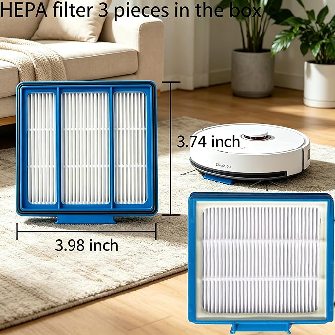 Replacement Part Accessories Compatible for Shark IQ R101AE RV1001AE UR1100SRUS AV1002AE AV1010AE RV100AE EZ RV912S Side/Sweep Brush Filter Main/Roller Brush Shell Clean Base Filter