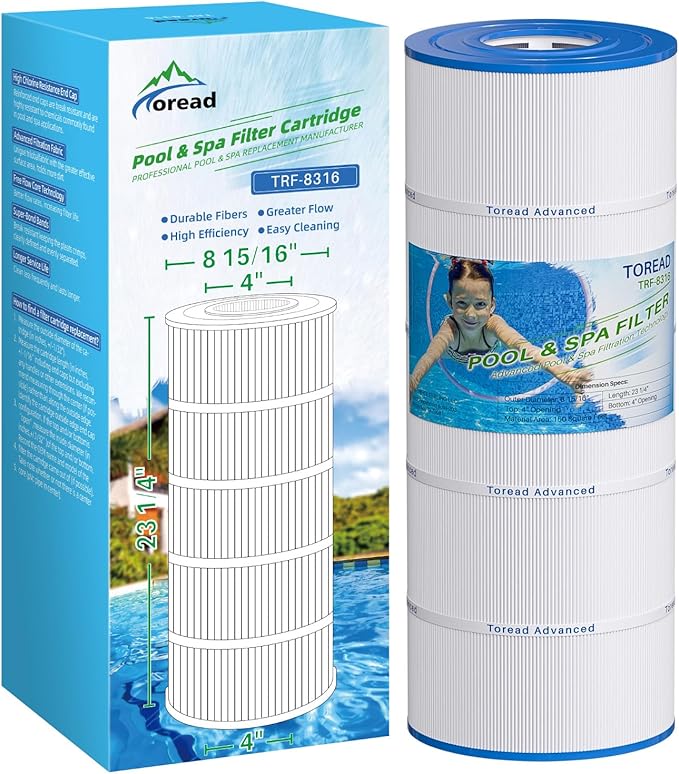 TOREAD PXST150 Pool Filter Replaces Hayward X-Stream CC1500, CCX1500-RE, Pleatco PXST150, Ultral-B3, Unicel C-8316, Filbur FC-1286, Waterway Pro Clean 150,150 Sq.Ft Filter Cartridge, 1 Pack