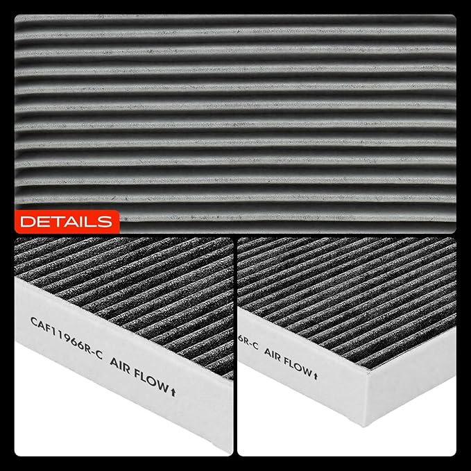 A-Premium Cabin Air Filter with Activated Carbon Compatible with Chevy, GMC, Cadillac & Buick - Camaro, Colorado, Equinox, Impala, Malibu, Silverado, Traverse, Sierra, Yukon, Escalade, ATS, Enclave