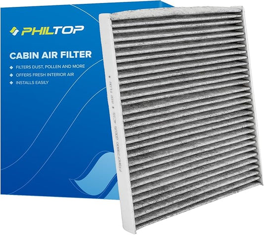 PHILTOP HEPA Cabin Air Filter w/Activated Carbon, Compatible with CF12450 Jeep Wrangler 2018-2026, Gladiator 2020-2025, Filter Up Dust Pollen Odor