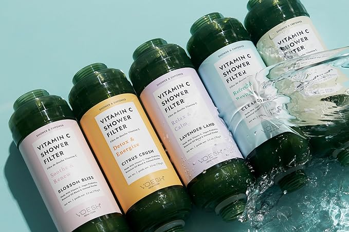 VOESH Vitamin C Shower Filter, Lavender Land, Shower Aromatherapy, Water Purifier, Water Softener, Vegan Probiotics, Spa Shower Head, Water Filter, Shower Self-Care