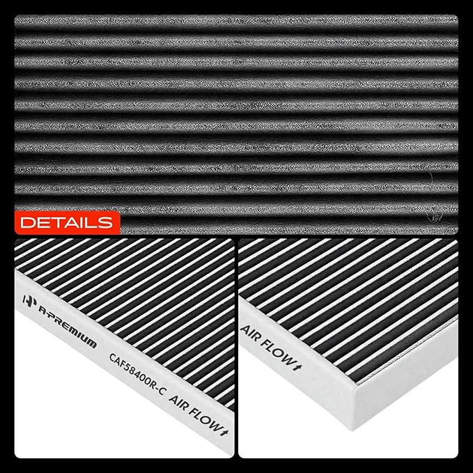 A-Premium Cabin Air Filter with Activated Carbon Compatible with Volvo XC60, XC90, S60, S80, V60, V70, XC70, V60 Cross Country & Land Rover Range Rover Evoque, Discovery Sport, LR2 & Jaguar E-Pace