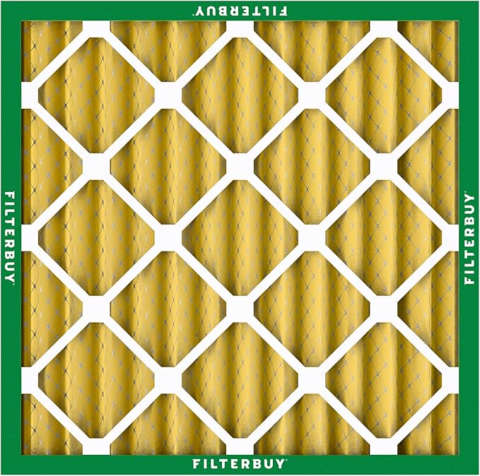 Filterbuy 12x12x2 Air Filter MERV 11 Superior Pet & Allergy Defense (6-Pack), Electrostatic Pleated HVAC AC Furnace Filters Replacement, Made in USA (Actual Size: 11.50 x 11.50 x 1.75)