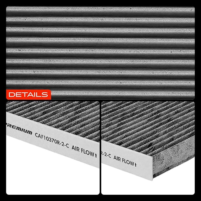 A-Premium 2-PC Cabin Air Filter with Activated Carbon Compatible with Ford Mustang 2005-2014, Replace# 4R3Z19N619AA