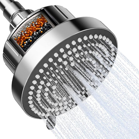 OFFO Filtered Shower Head, 20 Stage Shower Filter Head for Hard Water, 6 Modes High Pressure Shower Head with Filter for Remove Chlorine and Harmful, Chrome