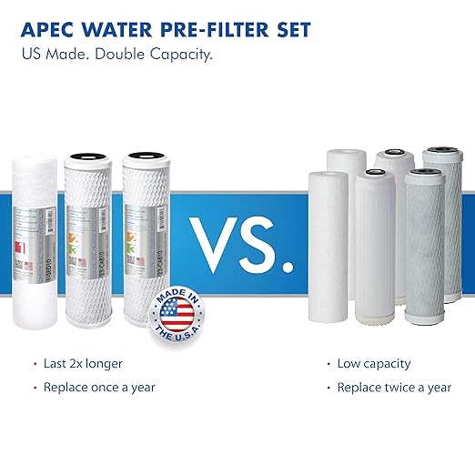 APEC Water RO-PH90, 6-Stage Alkaline Under Sink Reverse Osmosis Water Filter System, NSF Certified 372 & 58, 90 GPD, Reduces 99% of Impurities