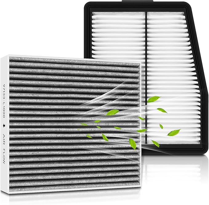 AUTOKAY Engine Cabin Air Filter kit Fits for Hyundai Tucson Sonata Santa Fe 2020-2026 for Kia Sorento Sportage 2021-2026 ONLY FOR HYBRID, EV-GAS RE# 28113-L5100 97133-N9100 28113-P0400 97133-L0000