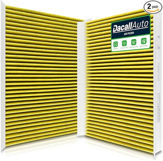 2Pcs Dacall Activated Carbon Cabin Air Filter - fit for Volvo VNL/VN/VNM/VHD/VT Series Trucks, for VNL 860 780 760 670, VN 780 670, VNM 630, VHD 430 and More, Replace Part NO. 20435801, AF26405