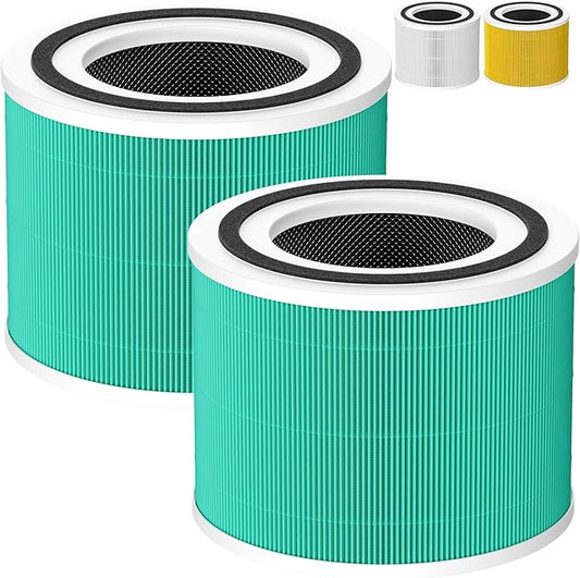 2 Pack 240 Toxin Absorber Replacement Filter Compatible with 240 Air Purifier, 3-in-1 Filter Replacement with Activated Carbon Filter, Green