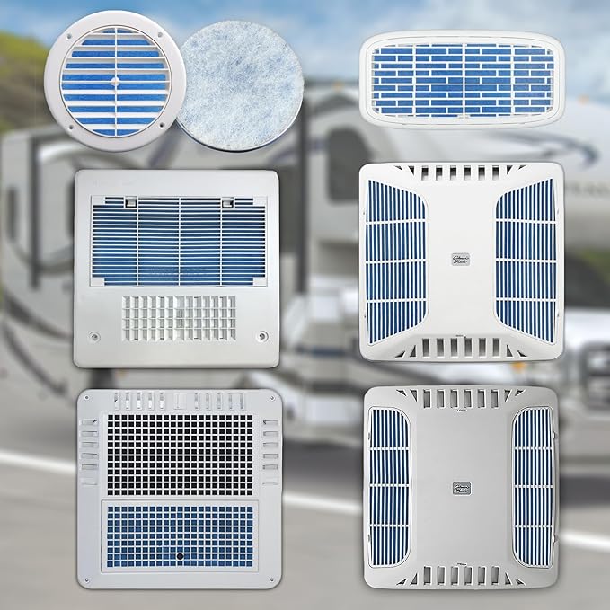RV Air Conditioner Filter - 14" x 7.5" RV AC Replacement Filters For Dometic Air Grille 3313107.103, 3105012.003 MERV 8 Air Filter (6 Pack)