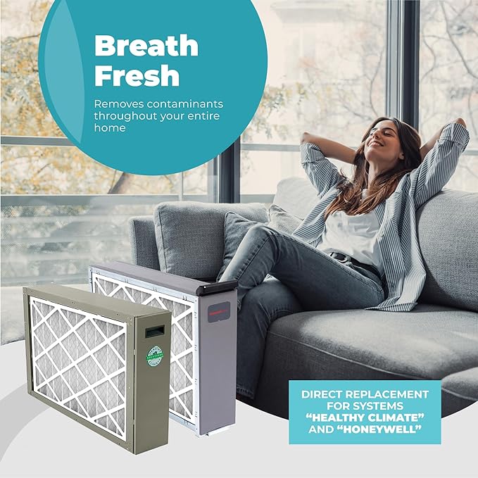 20x25x4 Air Filter Replacement MERV 11, FC100A1037 Pleated HVAC AC Furnace Filters with Wholesalehome Cleaning Cloth, (Actual Size: 19.94 x 24.88 x 4.38 Inches)