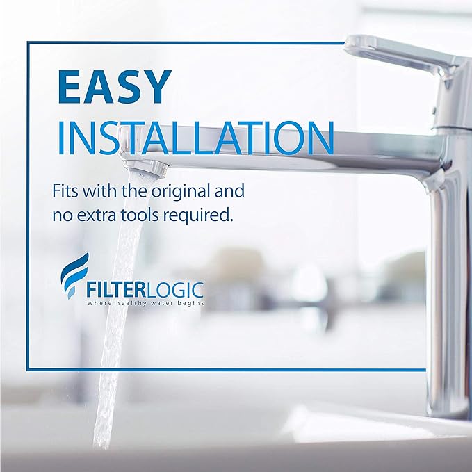 Filterlogic 3US-PF01 Under Sink Water Filter, Replacement for Filtrete® 3US-PF01, 3US-MAX-F01H, 3US-PF01H, Delta RP78702, Manitowoc K-00337, K-00338, HF20, HF25, HF27, HF25-S, HF20-I, NSF/ANSI 42