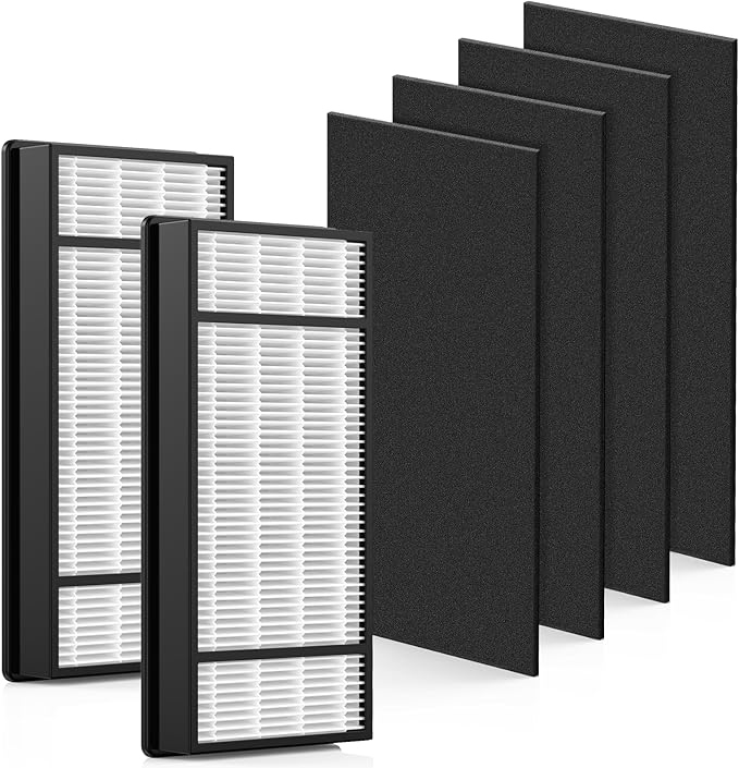 HRF-H1 Filter Compatible with Honeywell H Filter, 2 HEPA+4 Carbon Filters H Compatible with Honeywell HRF-H1 HRF-H2 Fits Model HPA050, HPA150, HPA060, HPA160, HHT055, HHT155 Series