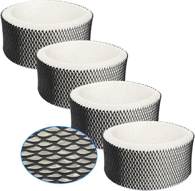 Podoy HWF62 Humidifier Filter Compatible with Holmes Sunbeam Humidifier Filter A, Replace HWF62 HWF62CS HWF62D SCM1100 SCM1701 SCM1702 SCM1762 SF212 HM1300 HM1761 (4 Pack)