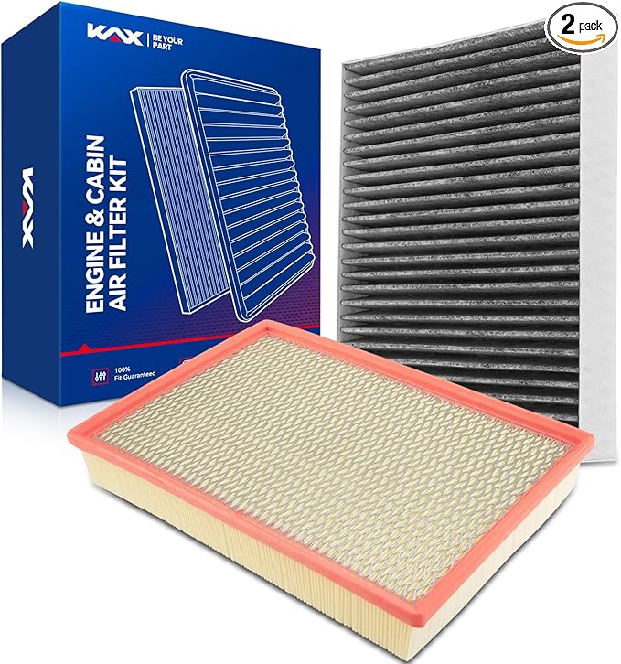 KAX Engine & Cabin Air Filter Kit, Replacement for Ram 1500, Ram 2500, Ram 3500 2011-2015, Replace# CA9401 CF10729