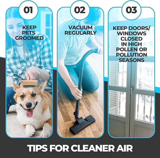 16x25x1 Air Filter MERV 11 Activated Carbon — Pet Dander & Dust Defense, Pollen, Smoke, Allergy Protection — Electrostatic Pleated HVAC AC Furnace Filter Replacement (4-Pack)