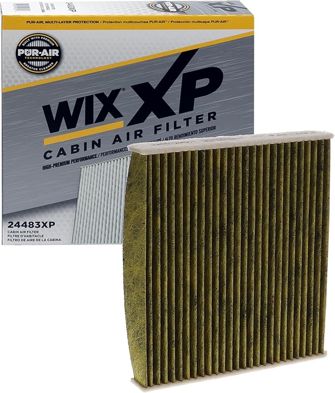 WIX 24483XP WIX XP Cabin Air Filter Replacement, Triple-Layer Protection with Activated Carbon & Advanced Airflow Media Compatible With Various Lexus, Toyota, Scion, Pontiac Vibe, Subaru