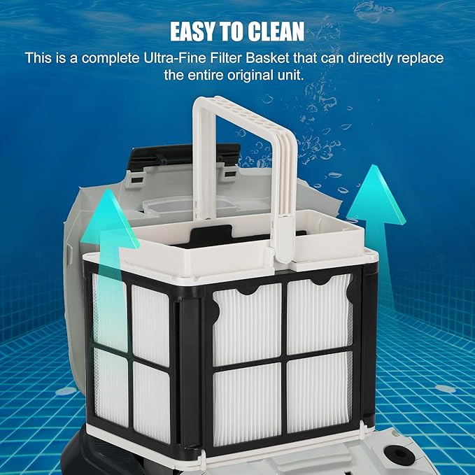 9991460-R1 Ultra-Fine Filter Basket Compatible with Dolphin Robotic Pool Cleaners S50 S100 Active 10 & 15 Echo T15 T25 Proteus DX3 Saturn Cayman Escape Nautilus CC Encore E10 Explorer E20 Solo Advanta