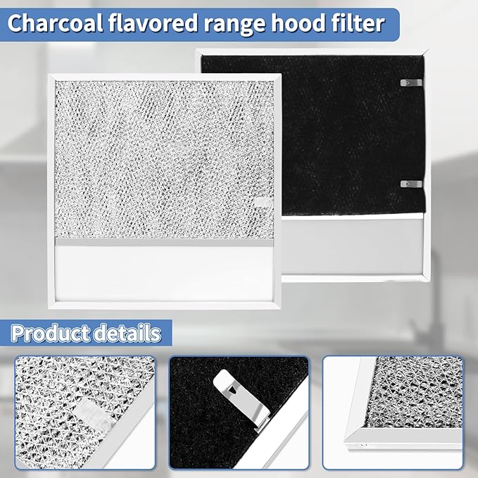 BP57 Range Hood Filter - for Broan-NuTone 43000 Kitchen Grease Filter, Aluminum Filter with Lens 11 3/8" x 11 3/4" (1 Pack)