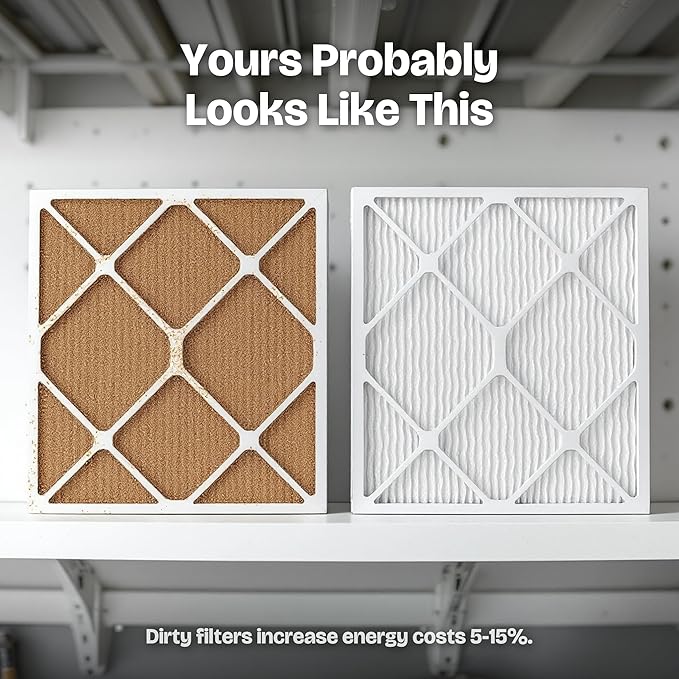 Aerostar 14x16x1 MERV 11 Pleated Air Filter, 6 Pack, AC Furnace Filters, HVAC Filter, Air Conditioner Filters, Heater Filters Replacement for Home (Actual Size: 13.875x15.875x0.75)