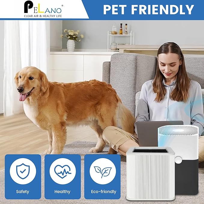 211+ Replacement Filter Compatible with Blue Pure 211+ and 211+ Auto Air Purifier, 2-Stage Filtration System of H13 True Filter and Activated Carbon Filter, White, 2 Pack